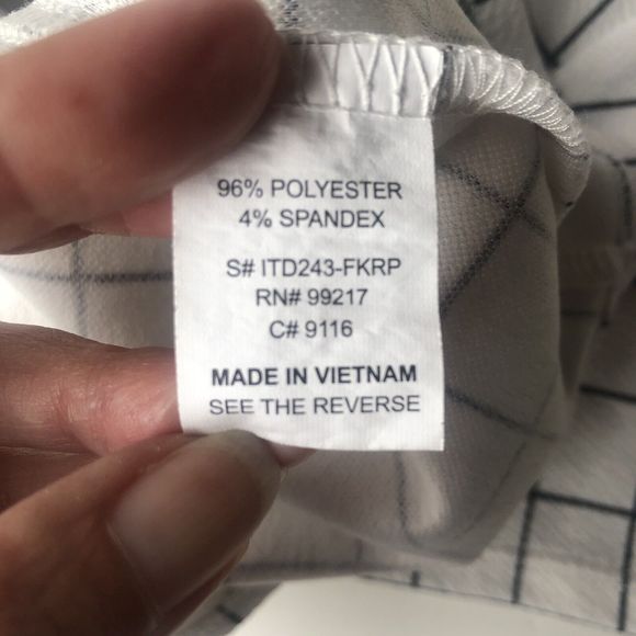 Moa Moa Checkered Slit Back Tie Top Checkered Size XL - Picture 5 of 12